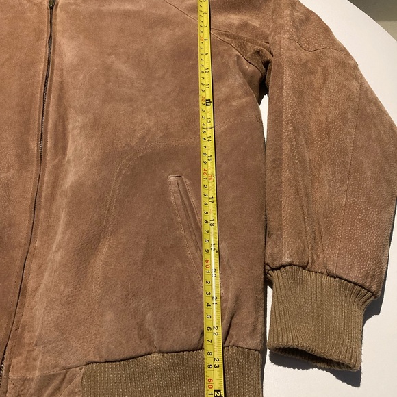 Men's Brown Suede Bomber Jacket Talbots Men’s - Picture 9 of 13